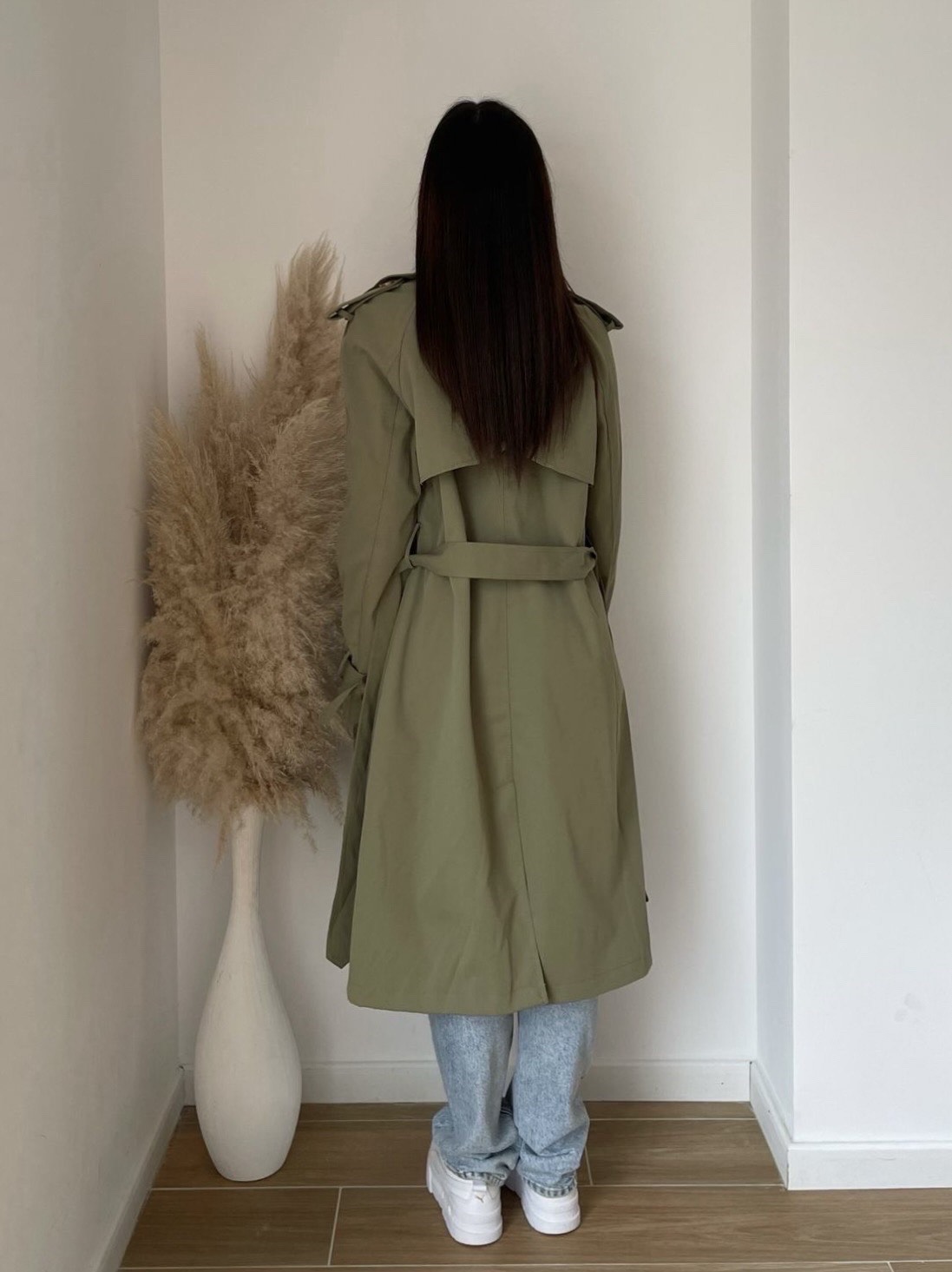 Trench Long Classique – L’incontournable du dressing – Kaki – Image 2