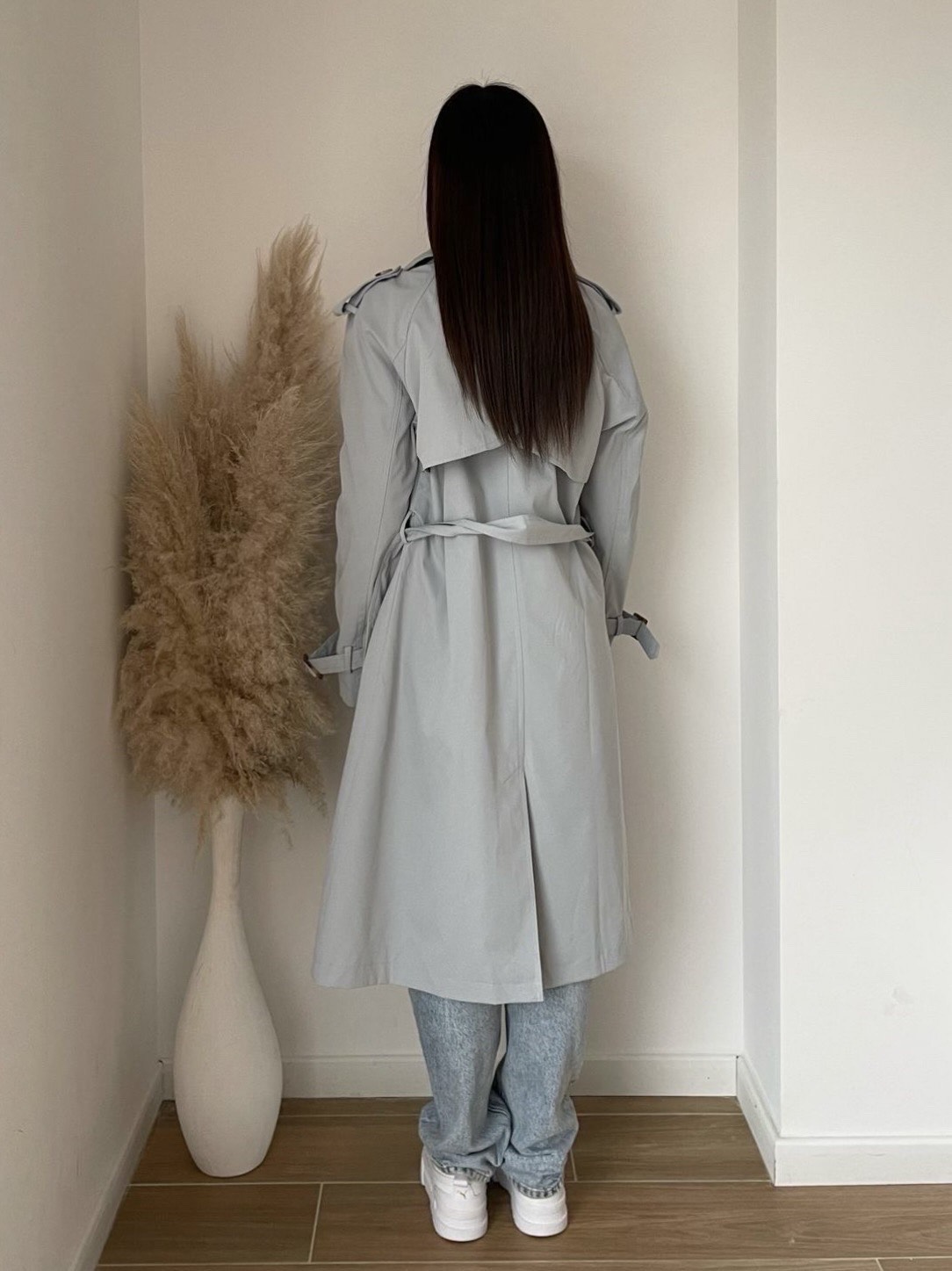 Trench Long Classique – L’incontournable du dressing – Bleu – Image 3