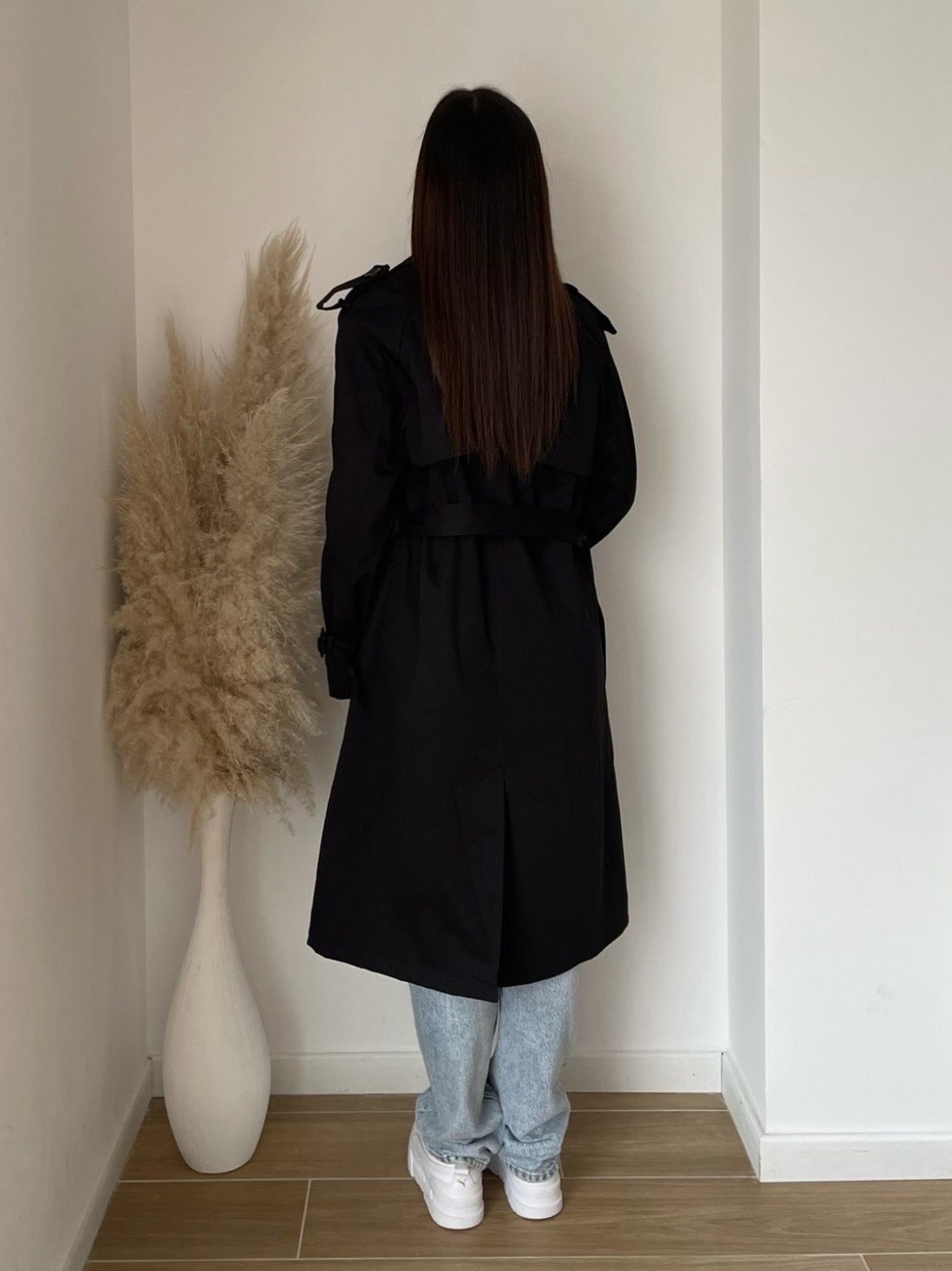 Trench Long Classique – L’incontournable du dressing – Noir – Image 3